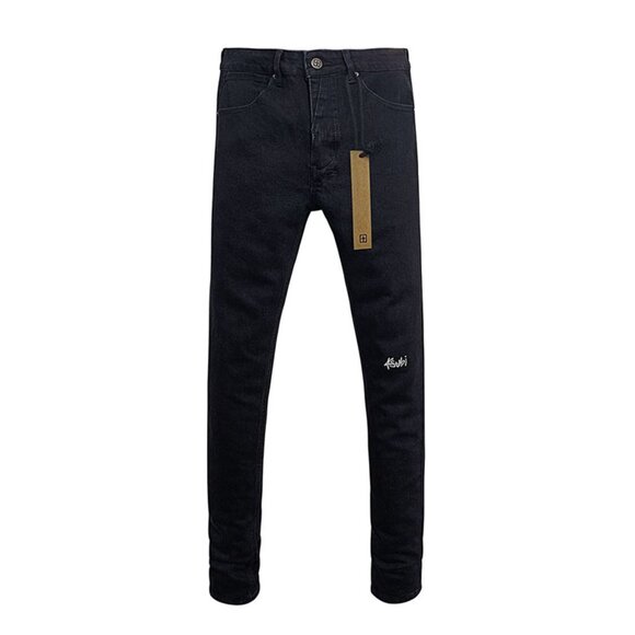 Ksubi Black Embroidered Logo Skinny Jeans